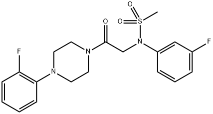 N-(3-fluorophenyl)-N-{2-[4-(2-fluorophenyl)-1-piperazinyl]-2-oxoethyl}methanesulfonamide Structure