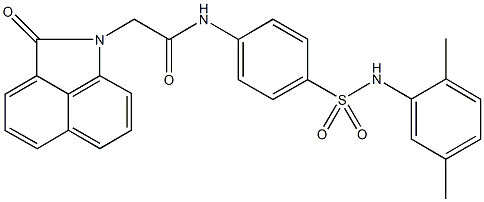 N-{4-[(2,5-dimethylanilino)sulfonyl]phenyl}-2-(2-oxobenzo[cd]indol-1(2H)-yl)acetamide Struktur