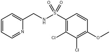 2,3-dichloro-4-methoxy-N-(2-pyridinylmethyl)benzenesulfonamide Struktur