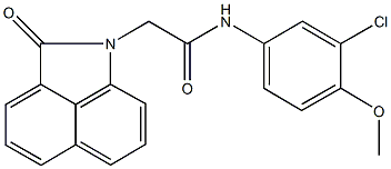 N-(3-chloro-4-methoxyphenyl)-2-(2-oxobenzo[cd]indol-1(2H)-yl)acetamide Struktur