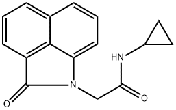 N-cyclopropyl-2-(2-oxobenzo[cd]indol-1(2H)-yl)acetamide Struktur