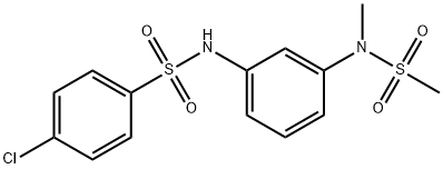 4-chloro-N-{3-[methyl(methylsulfonyl)amino]phenyl}benzenesulfonamide Struktur