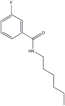 3-fluoro-N-hexylbenzamide Struktur