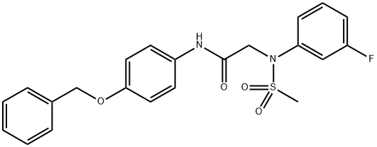 N-[4-(benzyloxy)phenyl]-2-[3-fluoro(methylsulfonyl)anilino]acetamide Struktur