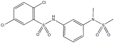 2,5-dichloro-N-{3-[methyl(methylsulfonyl)amino]phenyl}benzenesulfonamide Struktur
