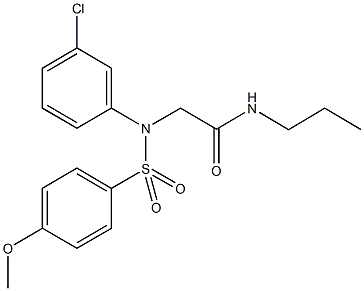 2-{3-chloro[(4-methoxyphenyl)sulfonyl]anilino}-N-propylacetamide|