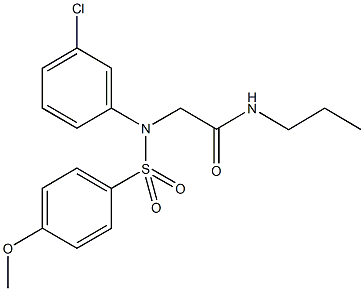 641995-08-6 2-{3-chloro[(4-methoxyphenyl)sulfonyl]anilino}-N-propylacetamide