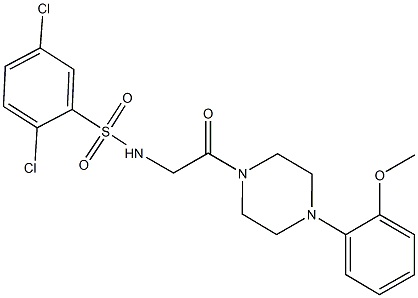 2,5-dichloro-N-{2-[4-(2-methoxyphenyl)-1-piperazinyl]-2-oxoethyl}benzenesulfonamide Structure