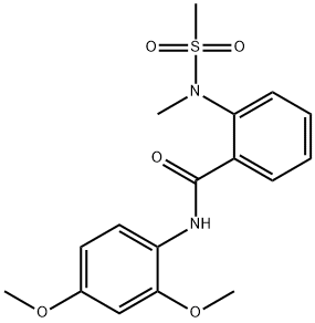 N-(2,4-dimethoxyphenyl)-2-[methyl(methylsulfonyl)amino]benzamide Structure