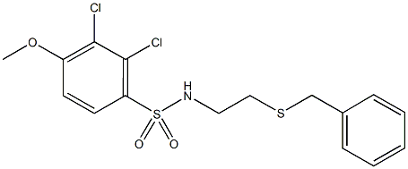 N-[2-(benzylsulfanyl)ethyl]-2,3-dichloro-4-methoxybenzenesulfonamide Structure