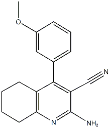 2-amino-4-(3-methoxyphenyl)-5,6,7,8-tetrahydro-3-quinolinecarbonitrile,642003-45-0,结构式