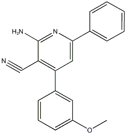 2-amino-4-(3-methoxyphenyl)-6-phenylnicotinonitrile Structure