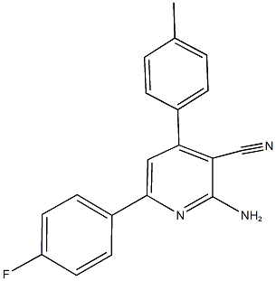 2-amino-6-(4-fluorophenyl)-4-(4-methylphenyl)nicotinonitrile Structure