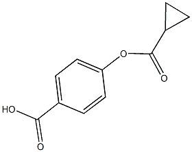 4-[(cyclopropylcarbonyl)oxy]benzoic acid 化学構造式