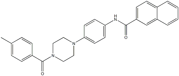 642417-43-4 N-{4-[4-(4-methylbenzoyl)-1-piperazinyl]phenyl}-2-naphthamide