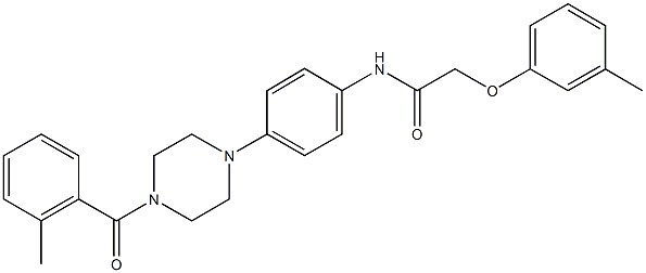642427-06-3 N-{4-[4-(2-methylbenzoyl)-1-piperazinyl]phenyl}-2-(3-methylphenoxy)acetamide