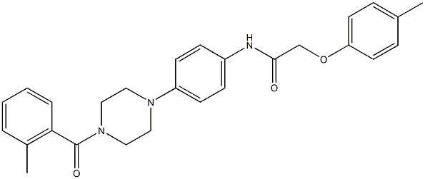 N-{4-[4-(2-methylbenzoyl)-1-piperazinyl]phenyl}-2-(4-methylphenoxy)acetamide Structure