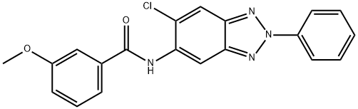 N-(6-chloro-2-phenyl-2H-1,2,3-benzotriazol-5-yl)-3-methoxybenzamide 结构式