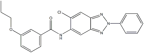 N-(6-chloro-2-phenyl-2H-1,2,3-benzotriazol-5-yl)-3-propoxybenzamide 化学構造式