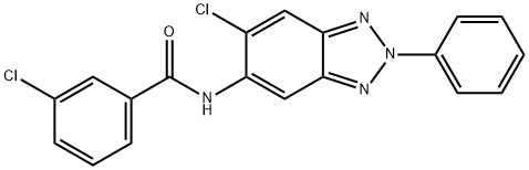 3-chloro-N-(6-chloro-2-phenyl-2H-1,2,3-benzotriazol-5-yl)benzamide Struktur