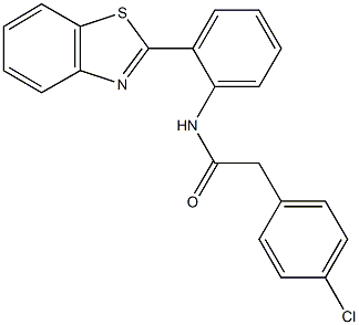 N-[2-(1,3-benzothiazol-2-yl)phenyl]-2-(4-chlorophenyl)acetamide Structure