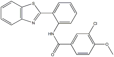 N-[2-(1,3-benzothiazol-2-yl)phenyl]-3-chloro-4-methoxybenzamide 结构式