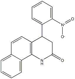 4-{2-nitrophenyl}-3,4-dihydrobenzo[h]quinolin-2(1H)-one 化学構造式