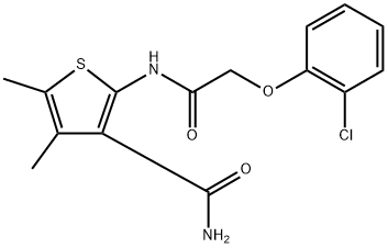 2-{[(2-chlorophenoxy)acetyl]amino}-4,5-dimethyl-3-thiophenecarboxamide Structure