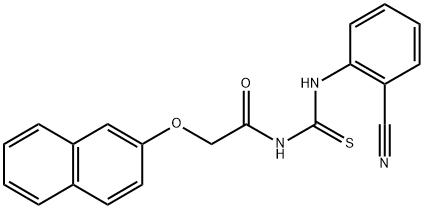 N-(2-cyanophenyl)-N'-[(2-naphthyloxy)acetyl]thiourea Struktur