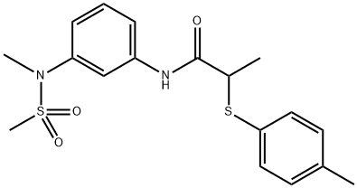 N-{3-[methyl(methylsulfonyl)amino]phenyl}-2-[(4-methylphenyl)sulfanyl]propanamide Struktur