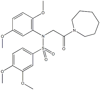 642996-54-1 N-[2-(1-azepanyl)-2-oxoethyl]-N-(2,5-dimethoxyphenyl)-3,4-dimethoxybenzenesulfonamide