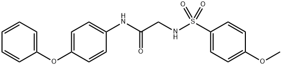 2-{[(4-methoxyphenyl)sulfonyl]amino}-N-(4-phenoxyphenyl)acetamide 结构式