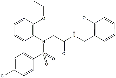 2-{[(4-chlorophenyl)sulfonyl]-2-ethoxyanilino}-N-(2-methoxybenzyl)acetamide Structure