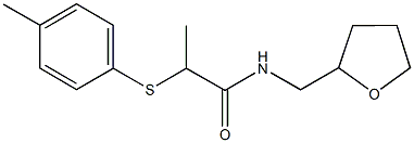 2-[(4-methylphenyl)thio]-N-(tetrahydro-2-furanylmethyl)propanamide Structure