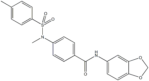 N-(1,3-benzodioxol-5-yl)-4-{methyl[(4-methylphenyl)sulfonyl]amino}benzamide Struktur