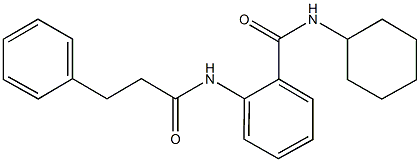 N-cyclohexyl-2-[(3-phenylpropanoyl)amino]benzamide,643004-36-8,结构式