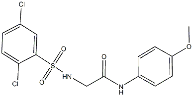 2-{[(2,5-dichlorophenyl)sulfonyl]amino}-N-(4-methoxyphenyl)acetamide Structure