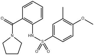 4-methoxy-3-methyl-N-[2-(1-pyrrolidinylcarbonyl)phenyl]benzenesulfonamide,643005-17-8,结构式