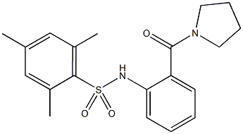 2,4,6-trimethyl-N-[2-(1-pyrrolidinylcarbonyl)phenyl]benzenesulfonamide Structure