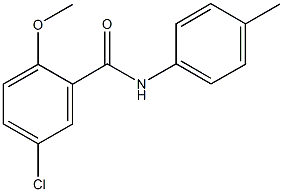 5-chloro-2-methoxy-N-(4-methylphenyl)benzamide 化学構造式