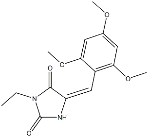 3-ethyl-5-(2,4,6-trimethoxybenzylidene)-2,4-imidazolidinedione Structure