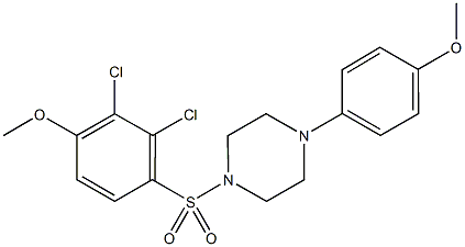 1-[(2,3-dichloro-4-methoxyphenyl)sulfonyl]-4-(4-methoxyphenyl)piperazine Structure