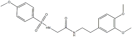 N-[2-(3,4-dimethoxyphenyl)ethyl]-2-{[(4-methoxyphenyl)sulfonyl]amino}acetamide 结构式