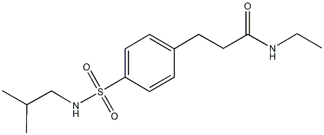 N-ethyl-3-{4-[(isobutylamino)sulfonyl]phenyl}propanamide,644957-08-4,结构式