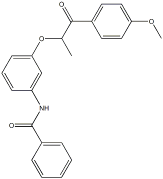 N-{3-[2-(4-methoxyphenyl)-1-methyl-2-oxoethoxy]phenyl}benzamide Structure