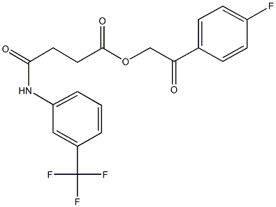 2-(4-fluorophenyl)-2-oxoethyl 4-oxo-4-[3-(trifluoromethyl)anilino]butanoate Structure