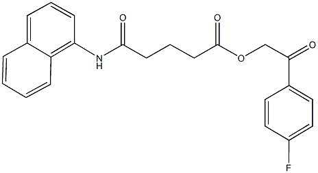 2-(4-fluorophenyl)-2-oxoethyl 5-(1-naphthylamino)-5-oxopentanoate Structure