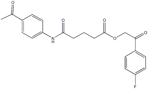 2-(4-fluorophenyl)-2-oxoethyl 5-(4-acetylanilino)-5-oxopentanoate Structure