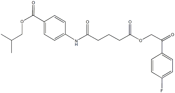 644959-69-3 isobutyl 4-({5-[2-(4-fluorophenyl)-2-oxoethoxy]-5-oxopentanoyl}amino)benzoate