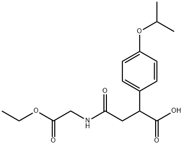 4-[(2-ethoxy-2-oxoethyl)amino]-2-(4-isopropoxyphenyl)-4-oxobutanoic acid Structure